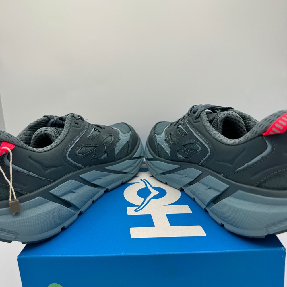 NWT Hoka Clifton Leather Gore-Tex Waterproof Unisex Goblin Stone Blue GBSB shoes - Picture 7 of 16
